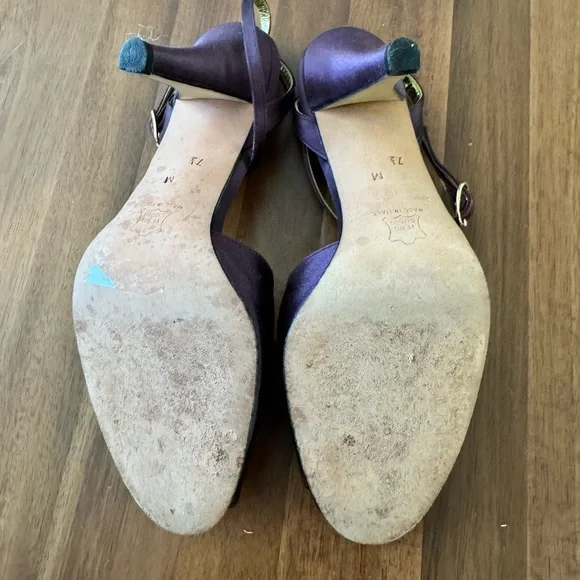 Ungaro Paris Butterfly Purple Sequined Heels - Picture 7 of 12